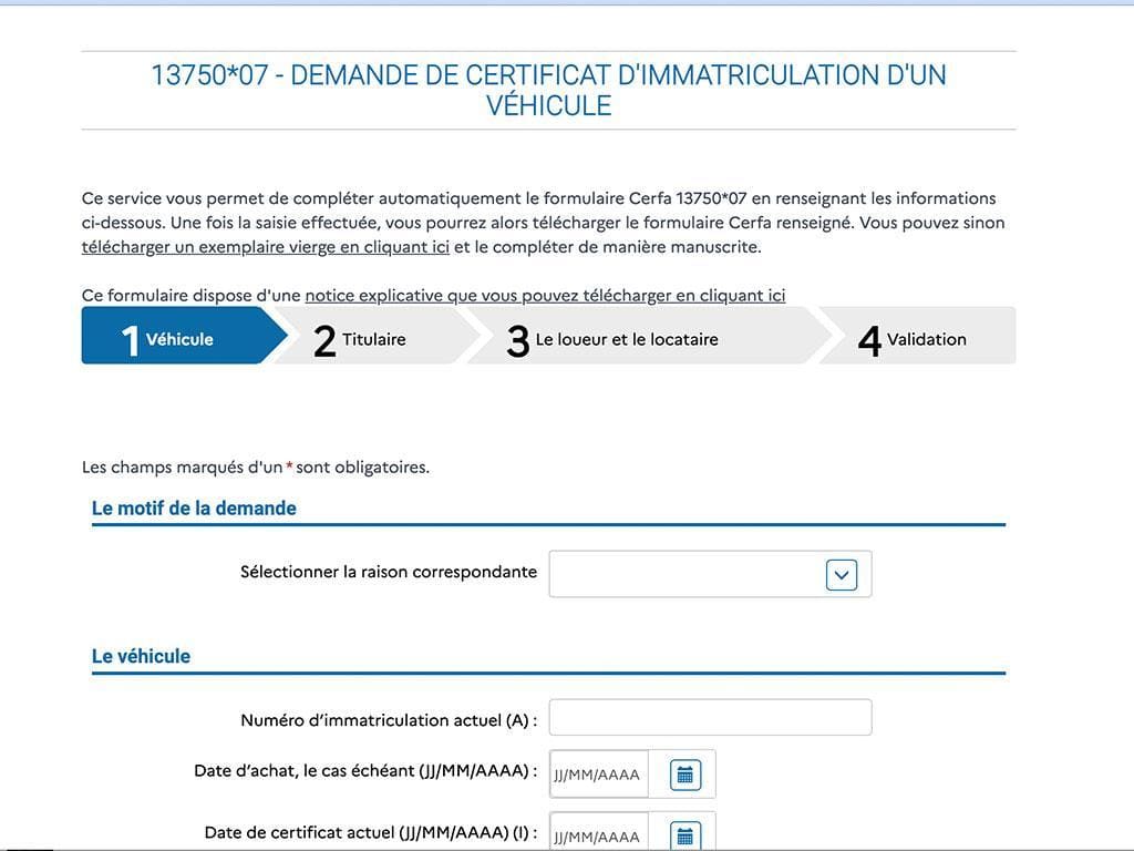 découvrez toutes les informations nécessaires concernant le formulaire cerfa 13750 pour l'immatriculation de votre véhicule. suivez notre guide complet pour faciliter vos démarches administratives.